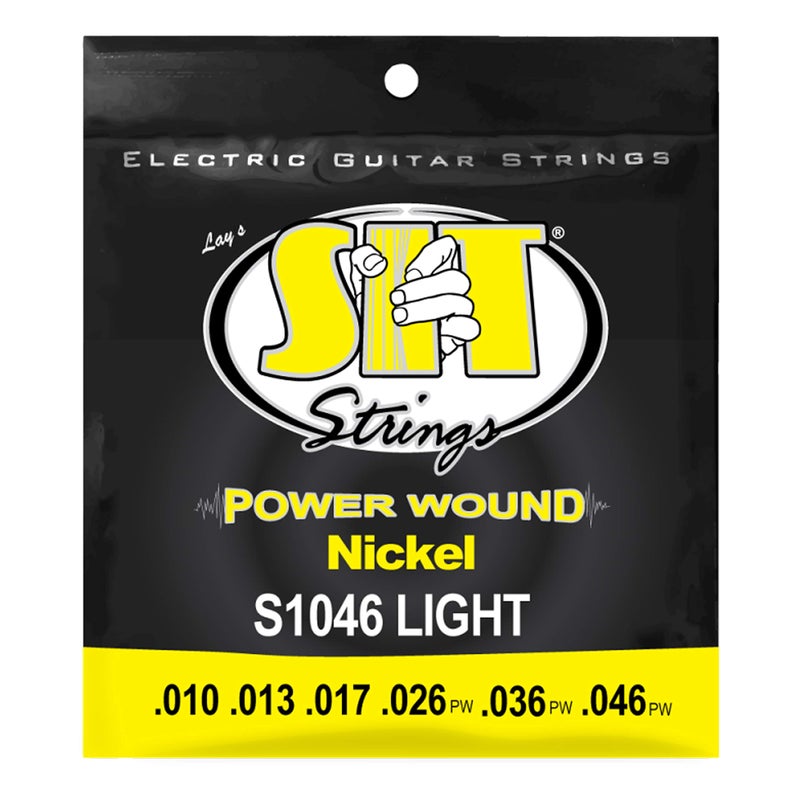 SIT Strings Power Wound Nickel Electric Guitar Strings (S.I.T.), Light 10-46, S1046 - Image 1